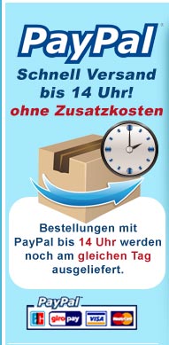 Paypal Schnell Versand bis 14 Uhr!